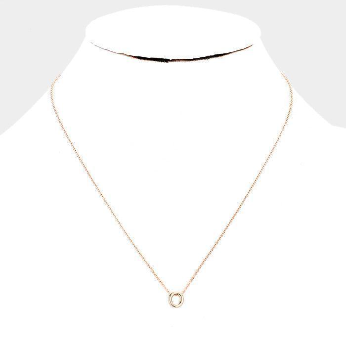 Rose Gold Gold Dipped Metal Pendant Necklace - Jewelry Store by Erik Rayo