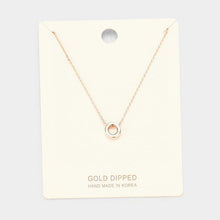 Load image into Gallery viewer, Rose Gold Gold Dipped Metal Pendant Necklace
