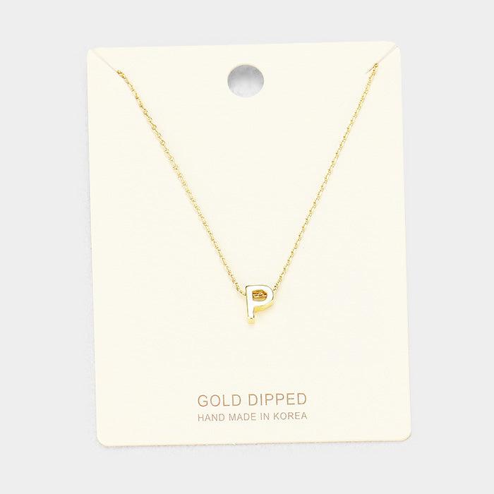 Gold Gold Dipped Metal Pendant Necklace