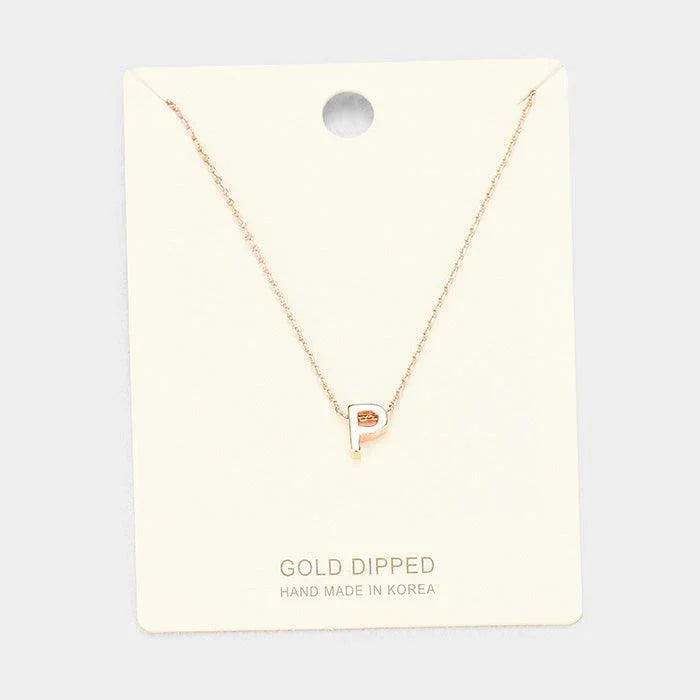 Rose Gold Gold Dipped Metal Pendant Necklace - Jewelry Store by Erik Rayo