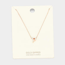 Load image into Gallery viewer, Rose Gold Gold Dipped Metal Pendant Necklace
