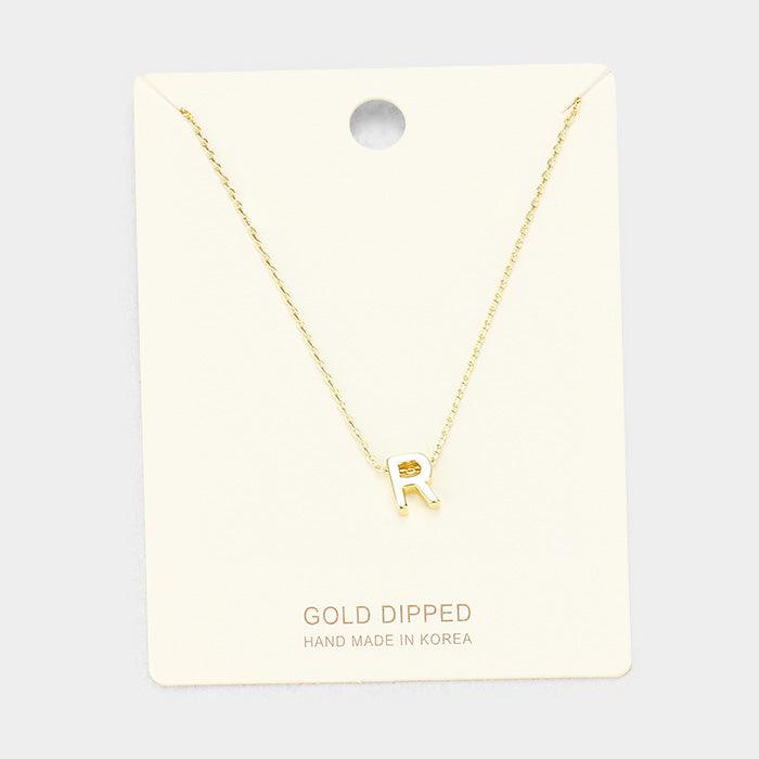 Gold Gold Dipped Metal Pendant Necklace