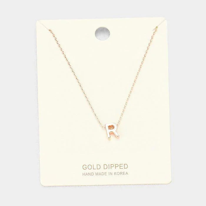 Rose Gold Gold Dipped Metal Pendant Necklace - Jewelry Store by Erik Rayo