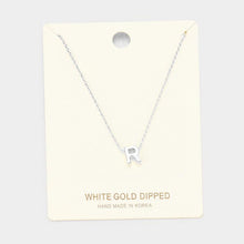 Load image into Gallery viewer, White Gold Dipped Metal Pendant Necklace
