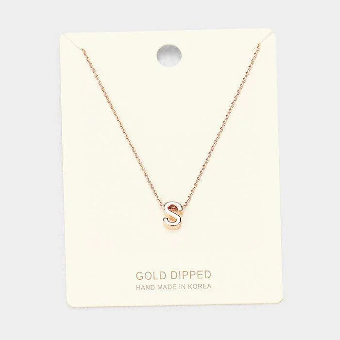 Rose Gold Gold Dipped Metal Pendant Necklace - Jewelry Store by Erik Rayo
