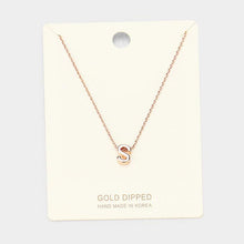 Load image into Gallery viewer, Rose Gold Gold Dipped Metal Pendant Necklace
