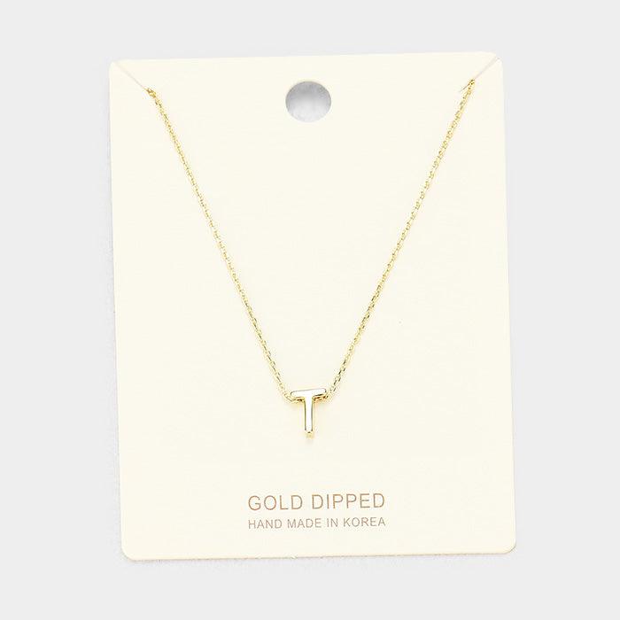 Gold Gold Dipped Metal Pendant Necklace