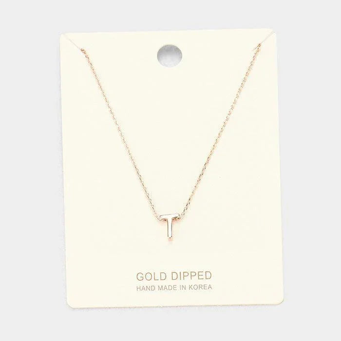 Rose Gold Gold Dipped Metal Pendant Necklace - Jewelry Store by Erik Rayo