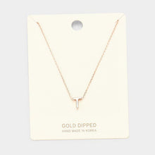 Load image into Gallery viewer, Rose Gold Gold Dipped Metal Pendant Necklace
