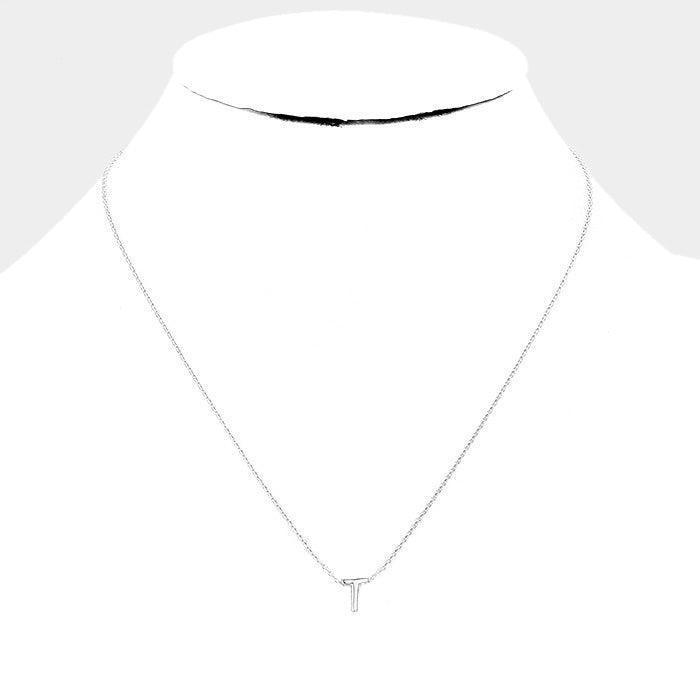 White Gold Dipped Metal Pendant Necklace - Jewelry Store by Erik Rayo