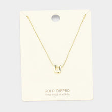 Load image into Gallery viewer, Gold Gold Dipped Metal Pendant Necklace
