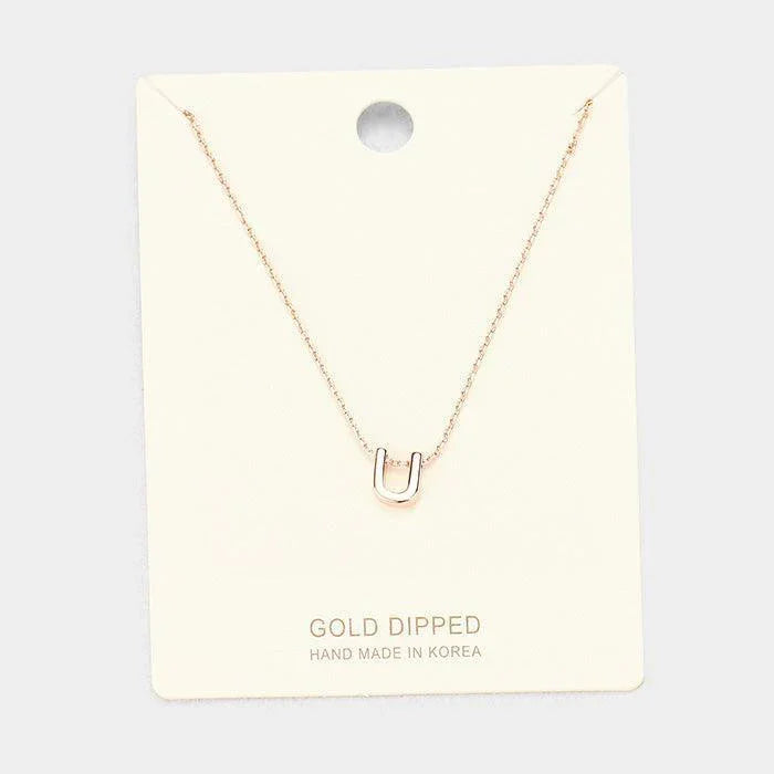 Rose Gold Gold Dipped Metal Pendant Necklace - Jewelry Store by Erik Rayo