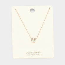 Load image into Gallery viewer, Rose Gold Gold Dipped Metal Pendant Necklace
