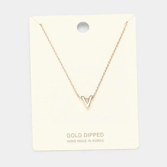 Rose Gold Gold Dipped Metal Pendant Necklace - Jewelry Store by Erik Rayo