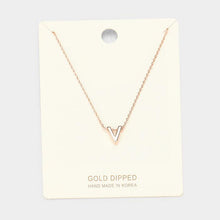 Load image into Gallery viewer, Rose Gold Gold Dipped Metal Pendant Necklace
