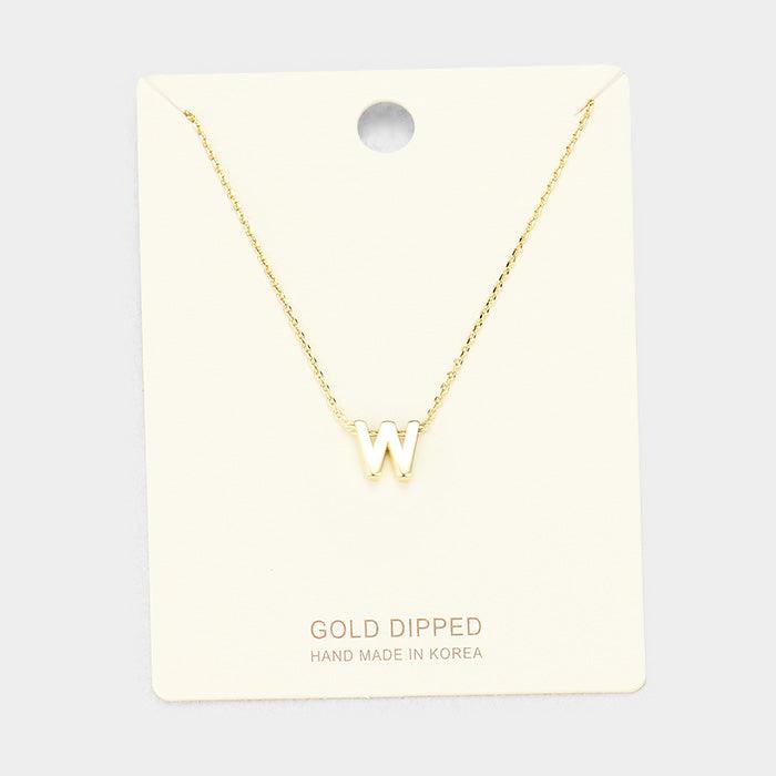 Gold Gold Dipped Metal Pendant Necklace