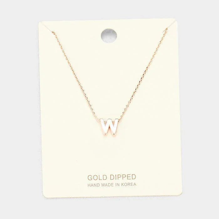 Rose Gold Gold Dipped Metal Pendant Necklace - Jewelry Store by Erik Rayo