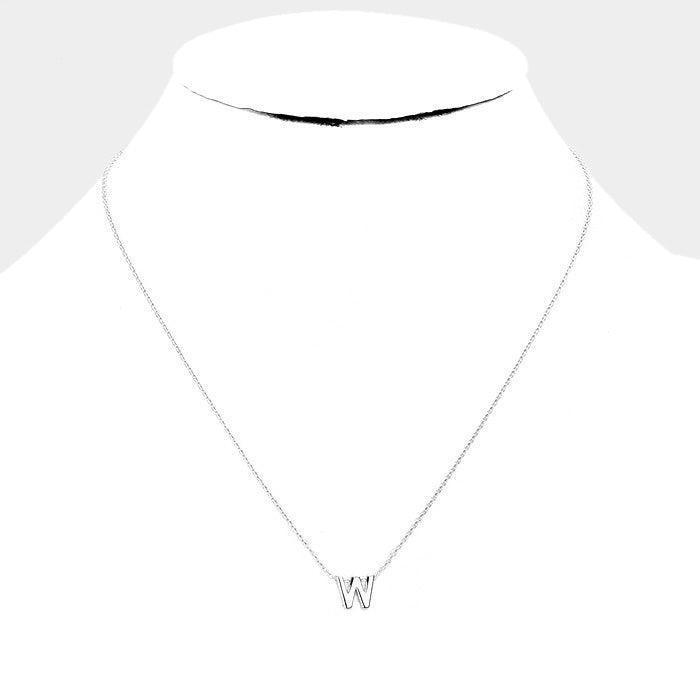 White Gold Dipped Metal Pendant Necklace - Jewelry Store by Erik Rayo
