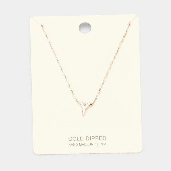 Rose Gold Gold Dipped Metal Pendant Necklace - Jewelry Store by Erik Rayo