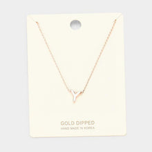 Load image into Gallery viewer, Rose Gold Gold Dipped Metal Pendant Necklace
