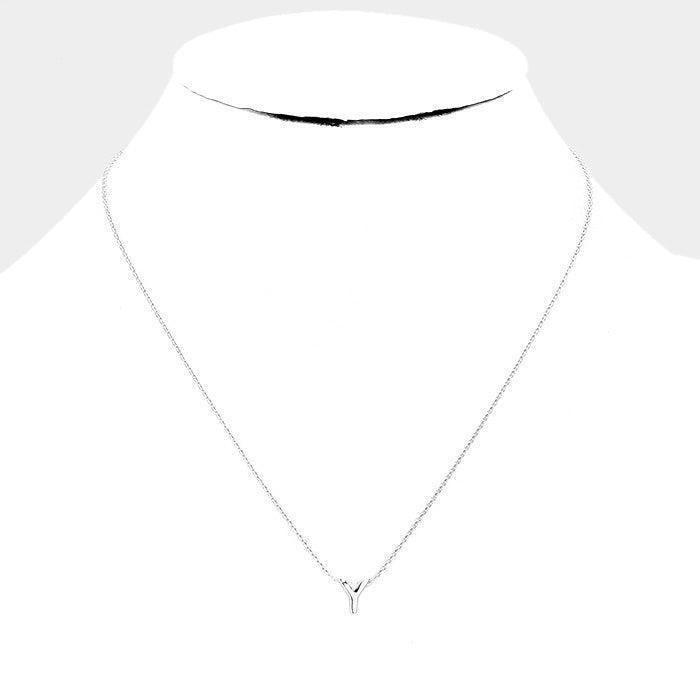 White Gold Dipped Metal Pendant Necklace - Jewelry Store by Erik Rayo