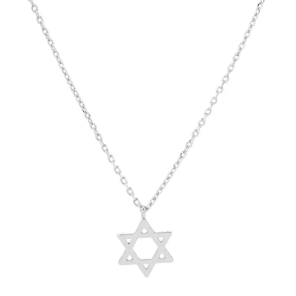 Gold White Gold Dipped Star Of David Pendant Necklace - Jewelry Store by Erik Rayo