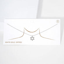 Load image into Gallery viewer, Gold White Gold Dipped Star Of David Pendant Necklace
