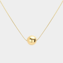 Load image into Gallery viewer, Gold 18K Gold Dipped Stainless Steel Ball Pendant Necklace
