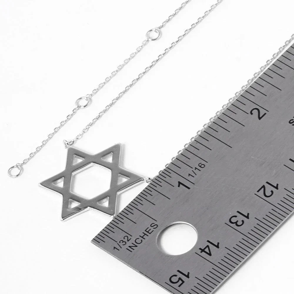 Gold White Gold Dipped Star Of David Pendant Necklace - Jewelry Store by Erik Rayo