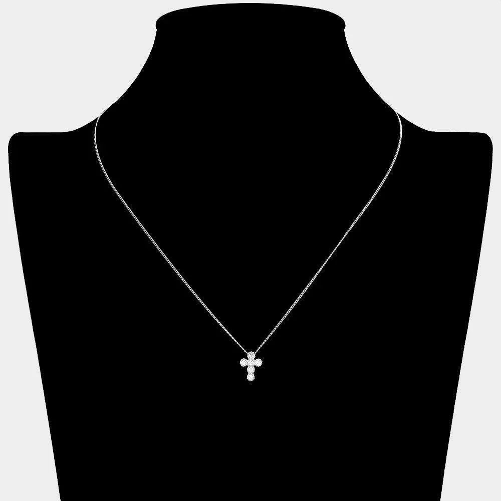 Stone Cross Pendant Necklace - Jewelry Store by Erik Rayo