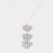 Load image into Gallery viewer, Trapezoid Bead Wrapped Link Pendant Necklace
