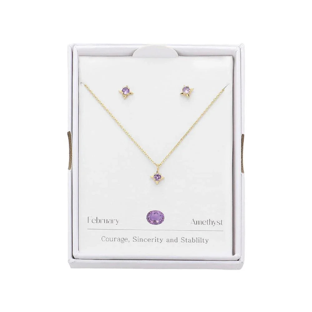 Amethyst February Birthstone Pendant Necklace - Jewelry Store by Erik Rayo