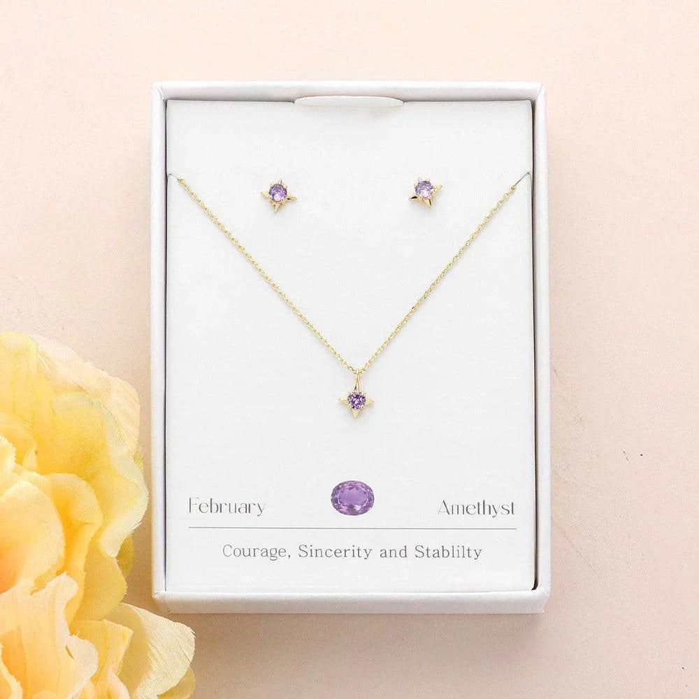 Amethyst February Birthstone Pendant Necklace - Jewelry Store by Erik Rayo