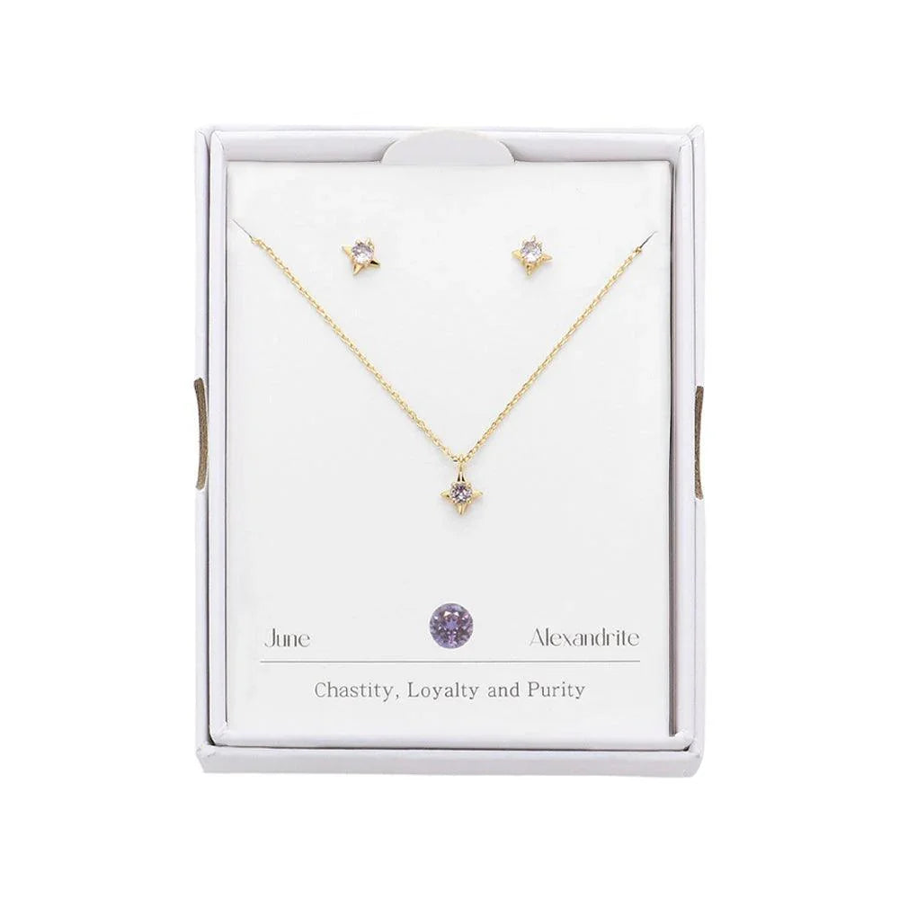 Lavender June Birthstone Pendant Necklace - Jewelry Store by Erik Rayo