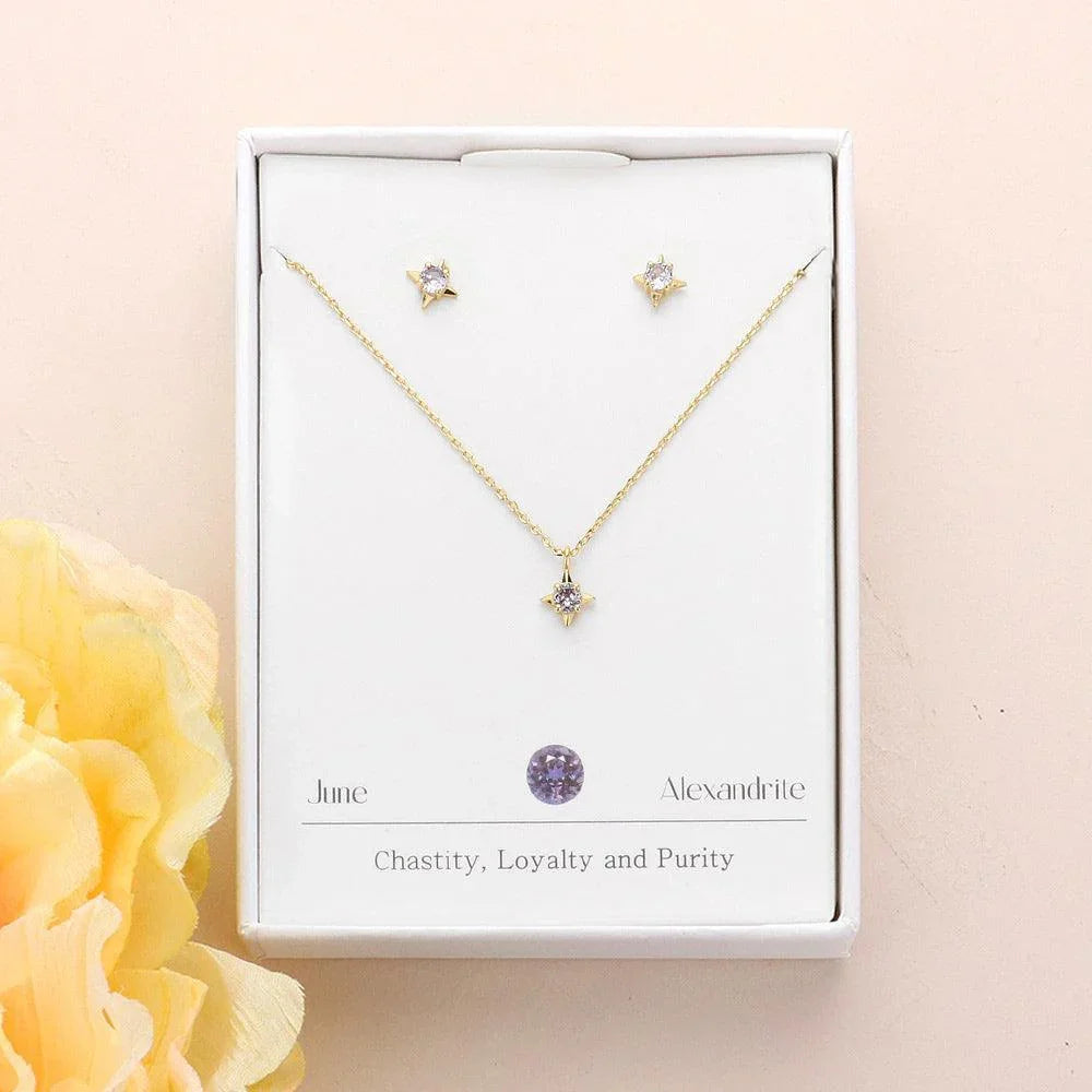 Lavender June Birthstone Pendant Necklace - Jewelry Store by Erik Rayo