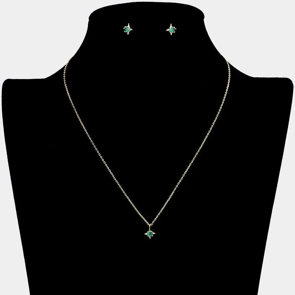 May Birthstone Pendant Necklace - Jewelry Store by Erik Rayo