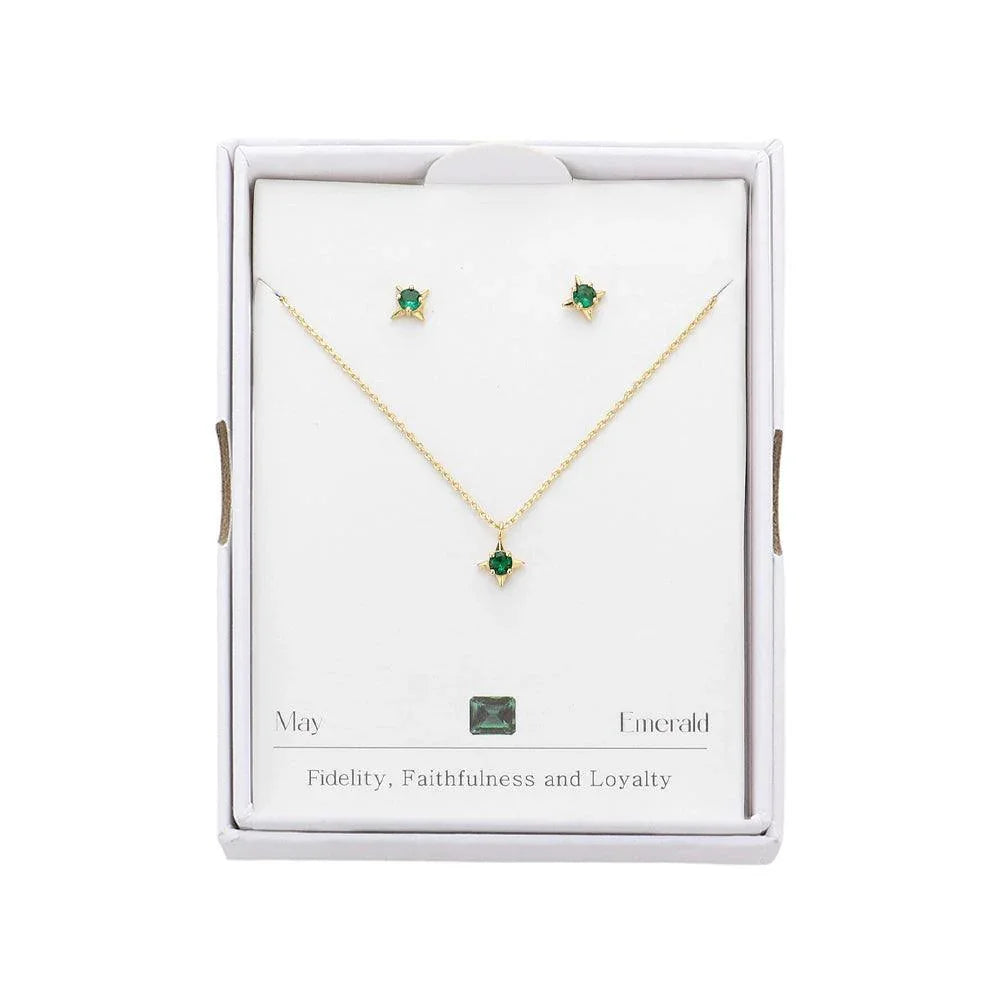 May Birthstone Pendant Necklace - Jewelry Store by Erik Rayo