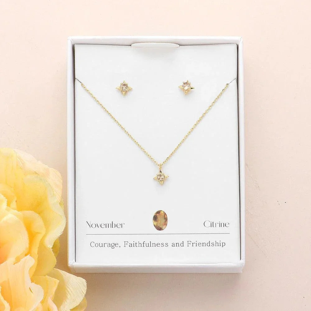 November Birthstone Pendant Necklace - Jewelry Store by Erik Rayo