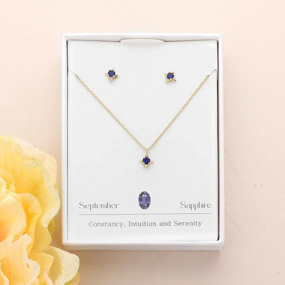September Birthstone Pendant Necklace - Jewelry Store by Erik Rayo