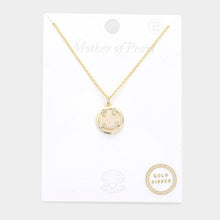 Load image into Gallery viewer, Gold Gold Dipped Mother of Pearl Smile Pendant Necklace
