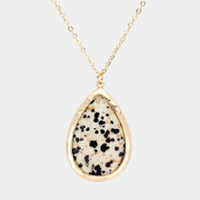 Load image into Gallery viewer, Semi Precious Teardrop Stone Pendant Necklace
