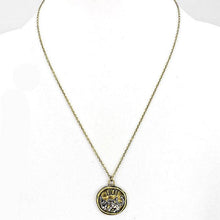 Load image into Gallery viewer, Gold Lucky Wax Seal Metal Pendant Necklace
