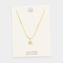 Load image into Gallery viewer, Gold 
CZ Cubic Zirconia Turtle Pendant Necklace
