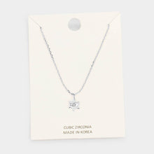 Load image into Gallery viewer, CZ Cubic Zirconia Turtle Pendant Necklace
