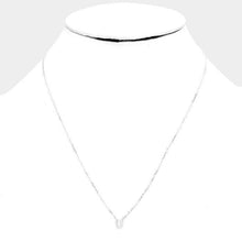 Load image into Gallery viewer, Clear &#39;U&#39; Cubic Zirconia Monogram Pendant Necklace
