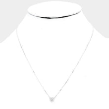 Load image into Gallery viewer, Clear &#39;W&#39; Cubic Zirconia Monogram Pendant Necklace
