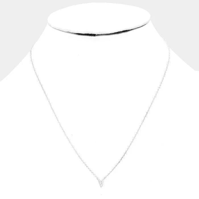 Clear 'Y' Cubic Zirconia Monogram Pendant Necklace - Jewelry Store by Erik Rayo