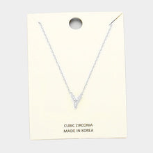 Load image into Gallery viewer, Clear &#39;Y&#39; Cubic Zirconia Monogram Pendant Necklace
