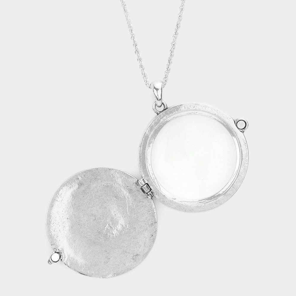 Tree of Life Magnifying Glass Pendant Long Necklace - Jewelry Store by Erik Rayo