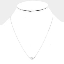 Load image into Gallery viewer, Clear Cubic Zirconia Leaf Pendant Necklace
